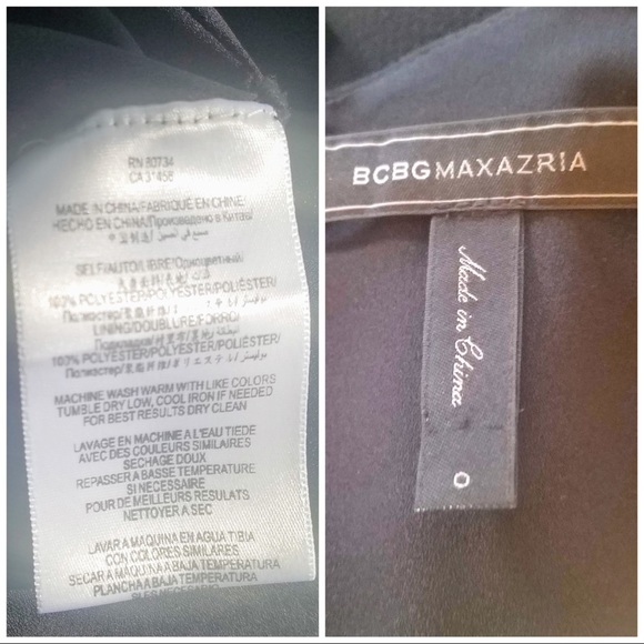 BCBG Maxazaria Farrah Black Square-Neck Cap Sleeve Flounce Hem Dress - Picture 7 of 8